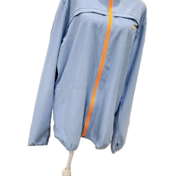 Nike Dri-Fit Full Zip Jacket Women's 1X Blue‎ Long Sleeve Pockets Lightweight - Picture 3 of 13